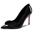 2019 High Heel Stiletto Women's Pumps Black Genuine Leather Shoes x19-c091C Ladies Women custom Dress Shoes Heels For Lady